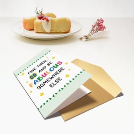 Funny Leaving Card for Him Her, Coworker Leaving Card, Moving Away Gifts, Farewell Gifts for Colleague, Goodbye Cards for Friends, Go and Be Fabulous Somewhere Else