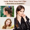 WILLBOND 30 Pieces 3.1 Inch Large Metal Snap Hair Clips
