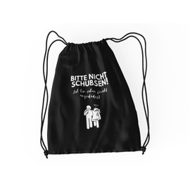 Gym Bag "Bitte nicht schubsen ich bin schon leicht angetüdelt" Party Festival Bag Fitness Sport Saying Funny, natural