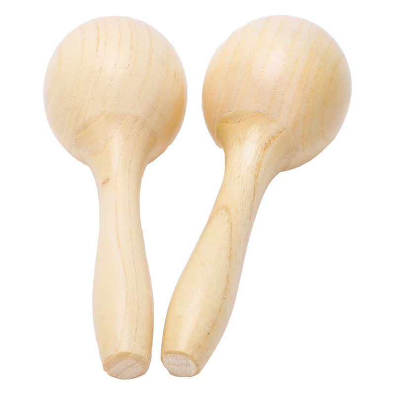2Pcs Sand Hammer Early Education Instrument Wooden Toddler Percussion Musical