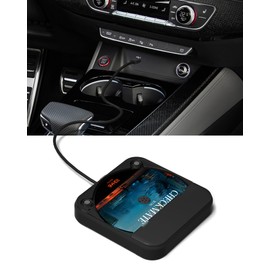 ENVYCLOUD Portable Car CD Player with USB/AUX Port,External CD Player Compatible with Car Radio Stereo, Laptop, TV, Computer,Universal for Vehicle with Adapter (Black)