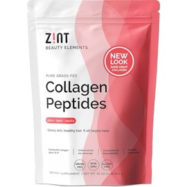 Zint Collagen Peptides Powder (32 oz): Paleo-Friendly, Keto-Certified, Premium Hydrolyzed Collagen Protein Supplement - Unflavored, Grass Fed, Non GMO