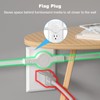 3 Prong 12 FT Twin Extension Cord Power Strip, 6
