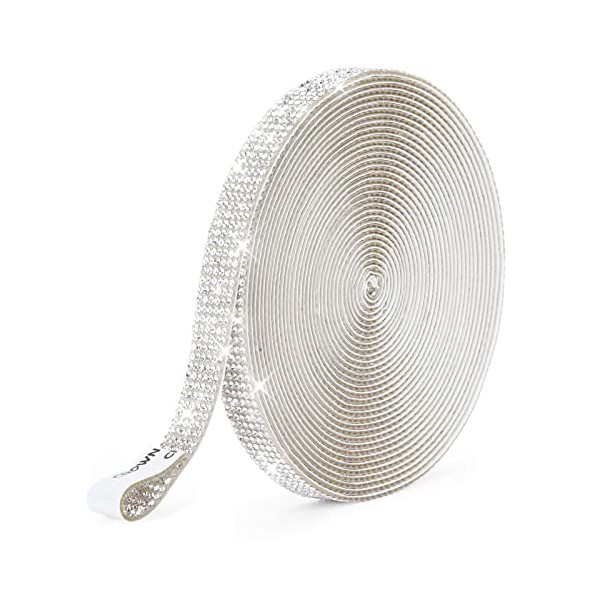 6.6 Yards Self Adhesive Rhinestone Strips,Rhinestone Sticker,Crystal Rhinestone Diamond Ribbon
