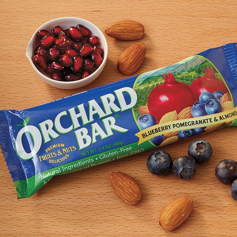 Orchard Bars Non-GMO Fruit & Nut, Blueberry Pomegranate Almond, 1.4