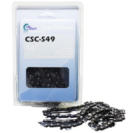 6-Pack 14" Semi Chisel Saw Chain for McCulloch Mini Mac Chainsaws - (14 inch, 3/8" Low Profile Pitch, 0.050" Gauge, 49 Drive Links, CSC-S49)