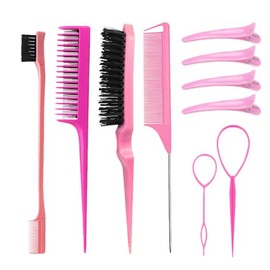 JeeLeeko Cepillo para Cabello 2PCS para Mujeres, Cepillo sin Enredos para Todo Tipo de Cabello Rizado y Lacio, Suave con Cerdas, Portátil, Color...   