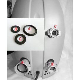 Lay Z Spa Compatible Seal Set A + B/C Coupling Seals fits all Airjet models - Heavy Duty Replacement Hot Tub Accessories for Leak Repair