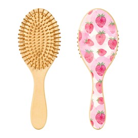 Wet Brush Detangler Hair Brush Soft Bristles-Detangling Hairbrush Glides Through Tangles Strawberry Pink for All Hair Types Women & Men