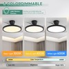 Slim Retractable Ceiling Fans with Lights and Remote Control, 48