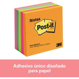Post-it Notas Adhesivas, Colección Capetown, 7.6cm x 7.6 cm, 5 pads, 75 hojas por pad