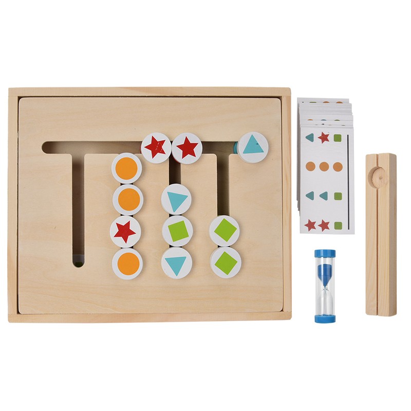Children Educational Toy Four Color Wooden Blocks Logical Thinking Training