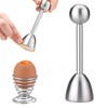 Edelstahl Eierköpfer Set, Eieröffner Werkzeug, Eierschneider, Eierpiekser, Eierlocher, Eierstecher Eipicker,