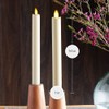 Luminara Flickering Flameless Ivory Taper Candles - Warm LED Light