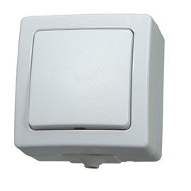 Kopp Nautic Surface-Mounted, Wet Room, Arctic White Universal Switch (Off and Toggle Switch), 565602002