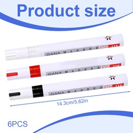 CPJJ 6 Pieces Car Tyre Marker Pen, Tyre Marker DIY Tyre Pen for Car Motorcycle Tyres (3 Colours), multicoloured