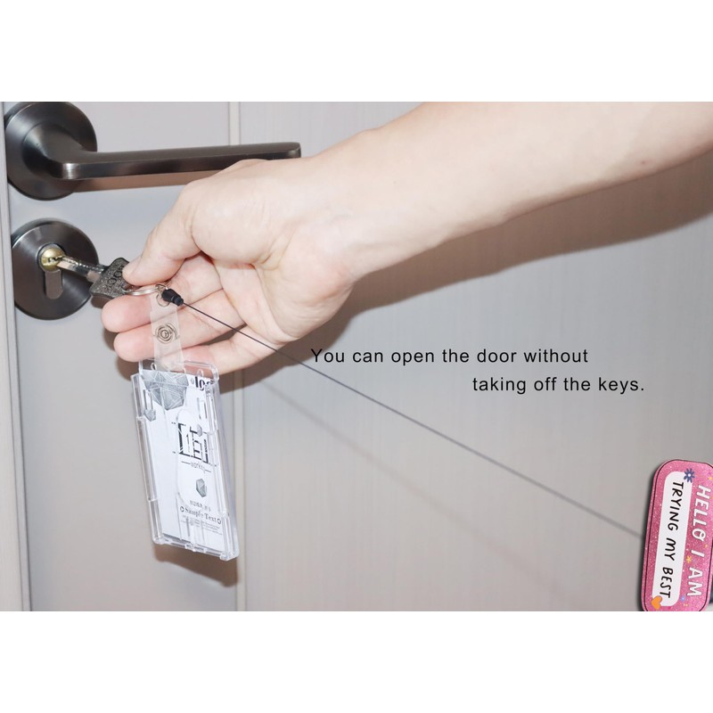 Retractable Badge Reel Cute with Clip and Key Ring for