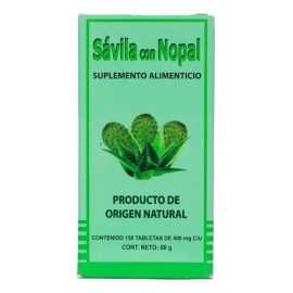 Cápsulas Suplemento Nutricional Centro Botánico Azteca Sábila Nopal 150u                                                                              
