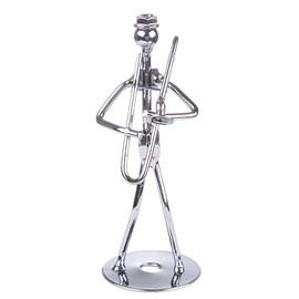 Berry President 5.0" Home Decor Cast Iron Wires and Screws Statue/Figurine (Trombone player)