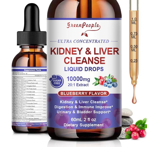 27-in-1 Kidney Cleanse Detox & Repair Drops - 20:1 Cranberry