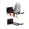 Relaxdays 2 x Tool Holder Wall Mount, Double Hook, Broom