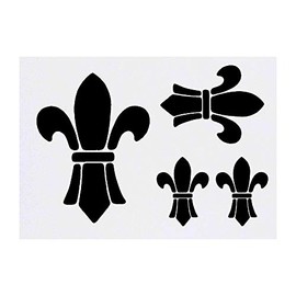 Azeeda 4 x 'Fleur-de-Lis' Temporäre Tattoos - Wasserfest, Hautfreundlich & Ungiftig · Transfers in Verschiedenen Größen (TO00005863)