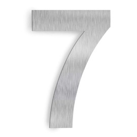 Barton House Number (7) 6" Inch Stainless SUS304 Steel Outdoor Apartment Mailbox Door Street Address Self-Stick Hotel Floor Floating