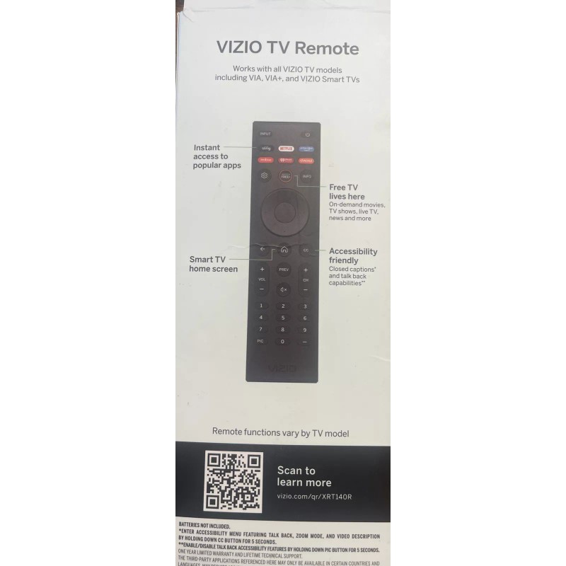Vizio Smart TV Remote Control Replacement Remote for VIZIO TV's