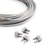 SET 10m wire rope stainless steel strand:7x7 3mm + 4