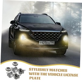 CHILDWEET 1 Set Skull License Plate Screws Kit Screws for License Stainless Steel License Plate Screws License Clips License Fixing Screws Aluminum Alloy Securing Clip Universal