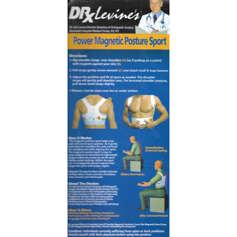 DrX Levine's Power Magnetic Posture Sport Size S-M Unisex Dr