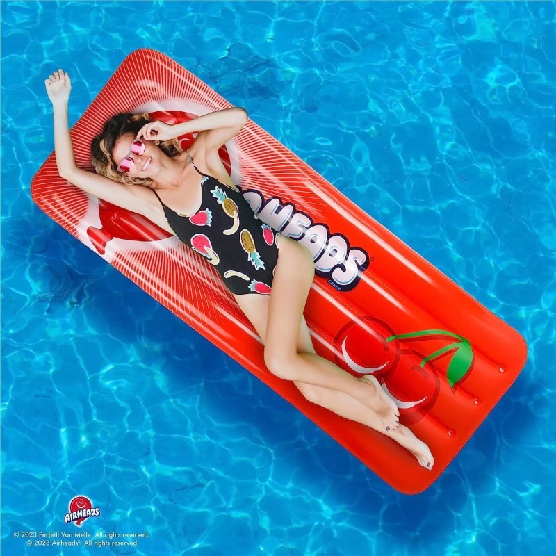 Mighty Mojo Airheads Red Cherry Inflatable Pool Float 67" Candy