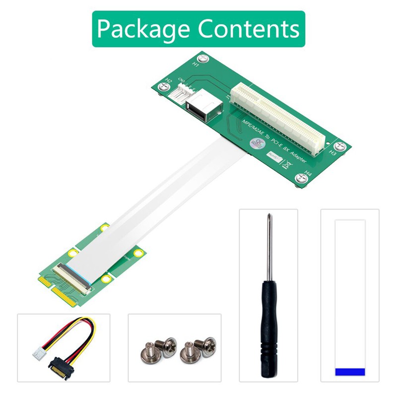 Mini PCIe to PCIe 8X Extension Cable 2.5Gpbs Plug and