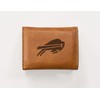 Rico Industries Unisex, Laser Engraved Trifold Wallet, Buffalo Bills,Brown