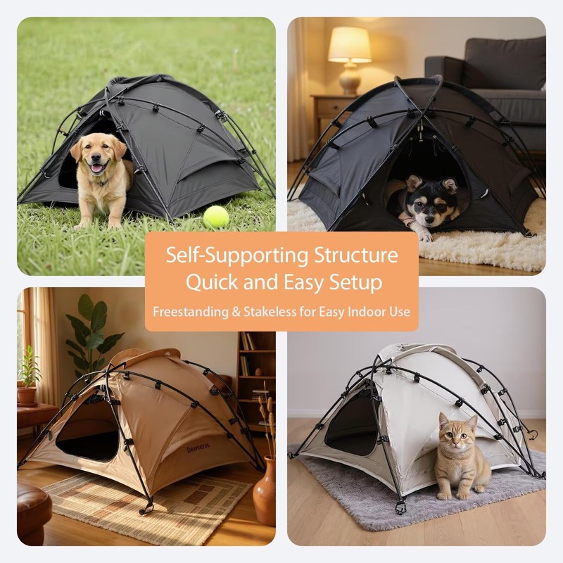Outdoor/Indoor Portable Waterproof, UV Protection Pet Camping Mini Tent, Kitten