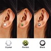 Artskin 3 Pairs Women's Stud Earrings Titanium Hypoallergenic Earrings Cubic