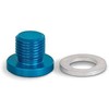 Precisiongeek M10 x 1.00 Thread Blue Aluminium Blindplug Hexagon Socket Connectors Sealing Plugs Pack of 1