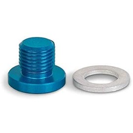 Precisiongeek M10 x 1.00 Thread Blue Aluminium Blindplug Hexagon Socket Connectors Sealing Plugs Pack of 1