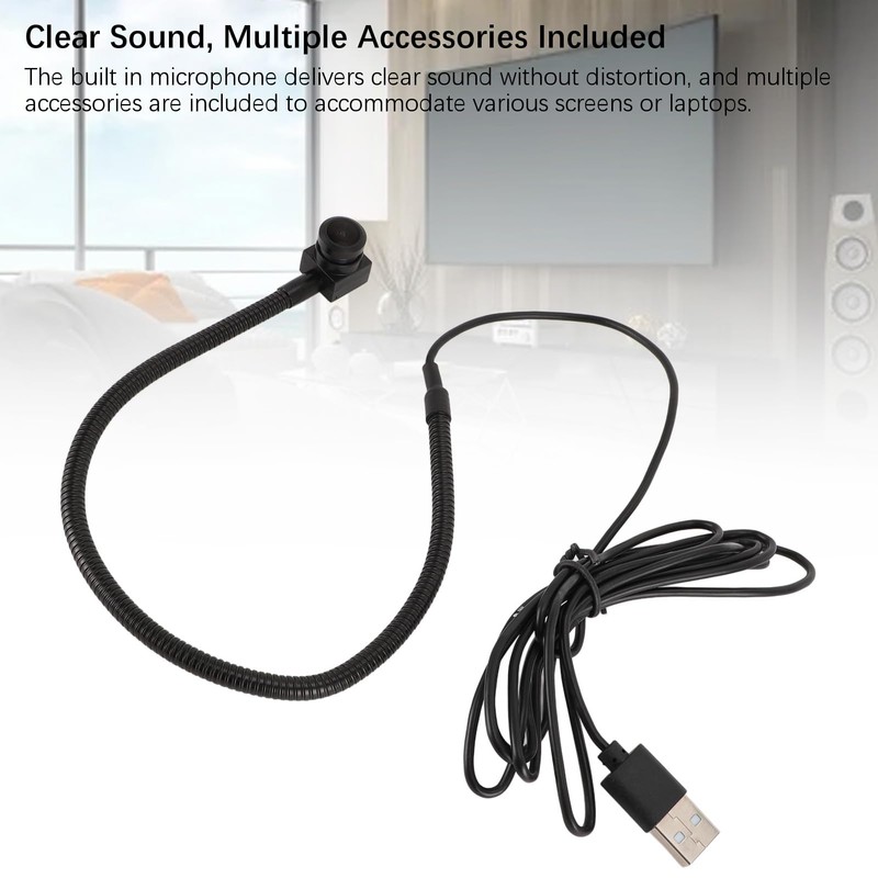2MP USB Center Webcam, 1080P FHD Middle Screen Webcam, Fixed