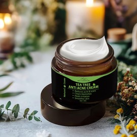Tea Tree Anti-Acne Cream for Pimples, Blackheads and Blemishes - Natural Cosmo Cream with Natural Herbal Extracts for Nourished Skin (30 g)