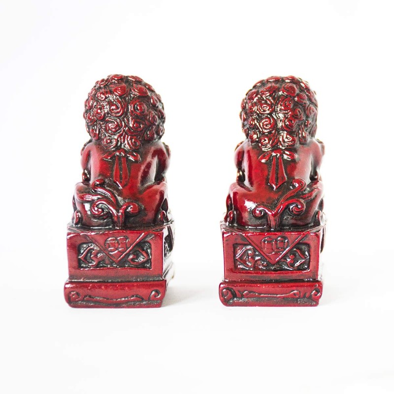 Feng Shui Chinese Beijing Foo Dogs Statues Pair Guardian Lions