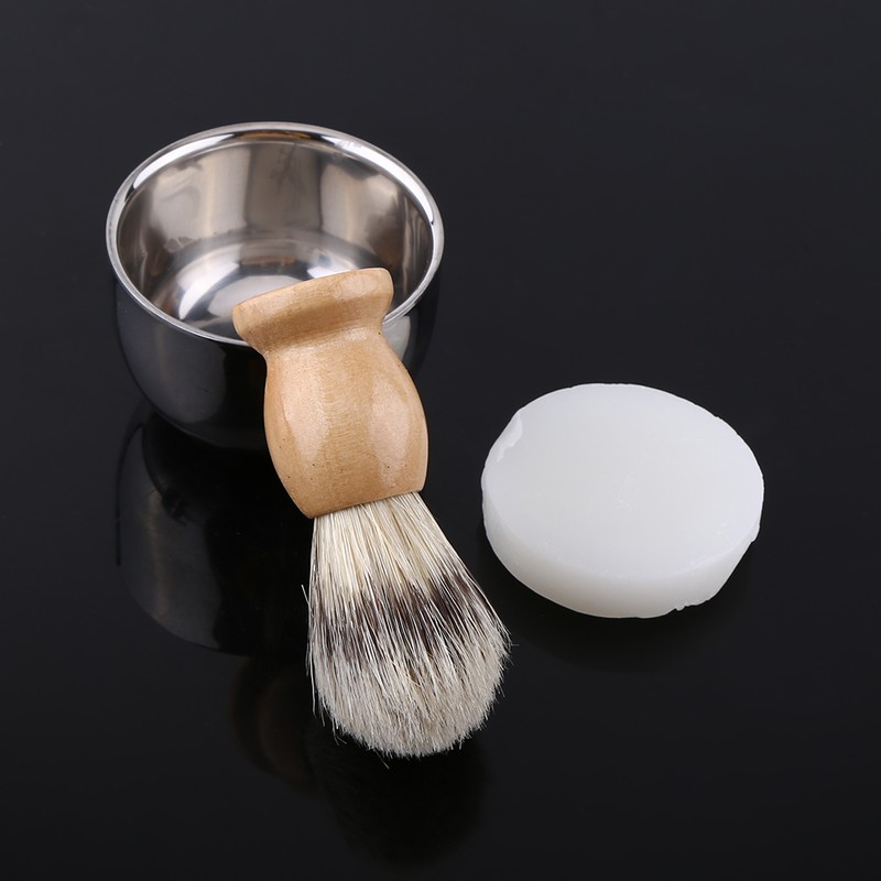 Men New Black Shaving Tool Stand Holder Nylon Hair Brush