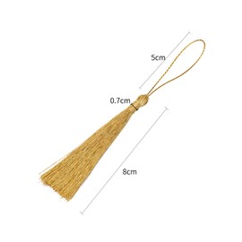 Gold Tassels, 20 Pcs Bookmark Tassels Gold Silky Floss Tassels for Craft, Mini Tassels for Jewelry Making Resin Souvenir Bookmarks DIY Craft Supplies