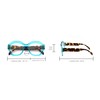 Corpo-otto Vogue Lesebrille, Blaue Schildkröte, 2 Diottria
