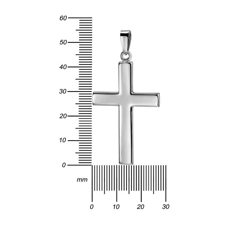 JEVELION 925 Sterling Silver Large Cross Pendant for Women, Men