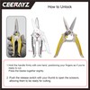 CEERAYZ 185mm Notch Scissors All Purpose Heavy Duty, Garden Shears,