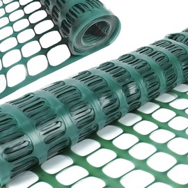 Jollybower 4 x 100 FT Plastic Mesh Safety Fence, Temporary Netting Barrier for Garden Construction Animal Deer Poultry Swimming Pool Yard-Green