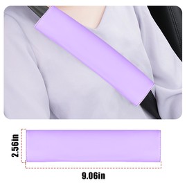 Zpana Car Accessories Set, 10PCS Vehicle Kit with Steering Wheel Cover Seatbelt Pad Cup Holder Mat Start Button Ring Sticker Flower Air Vent Clip, Universal Automotive Interior Ornament (Purple)