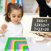 Double-Sided Math Pop Board for Kids - 12x12 Multiplication &