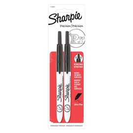 Sharpie 1735801 Ultra Fine Tip Black Retractable Permanent Marker 2 Count